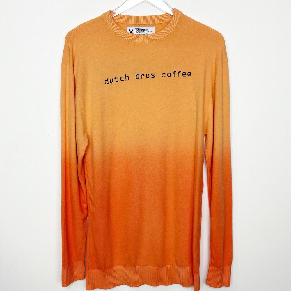 Dutch Bros Limited Edition Orange Optimism Ombre Sweater M